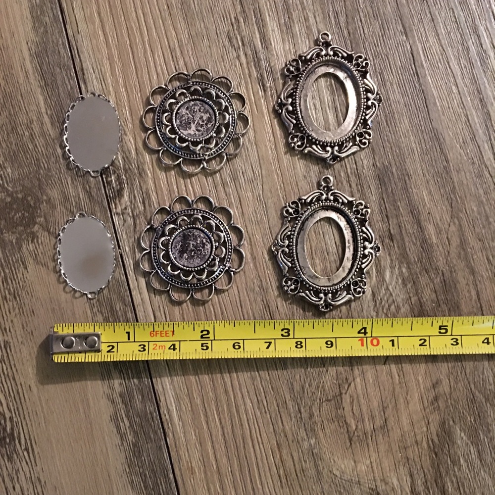 Pendant Backs - Jewelry Findings - 6 pc lot